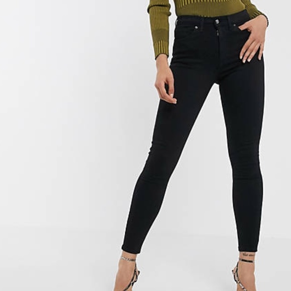 Topshop Jaime Jeans Black - Picture 1 of 4